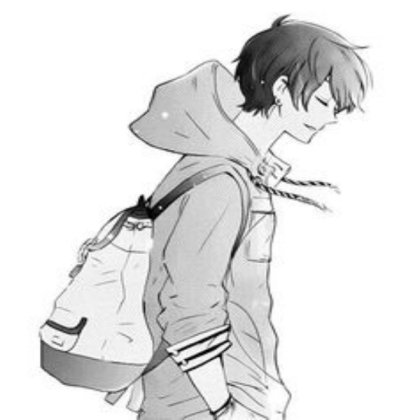 Awesome black hair anime guy