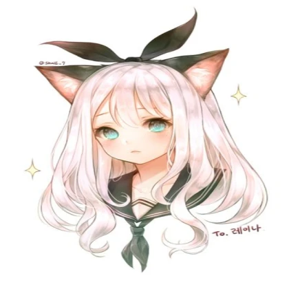 Anime Girl Cat Ears Drawing