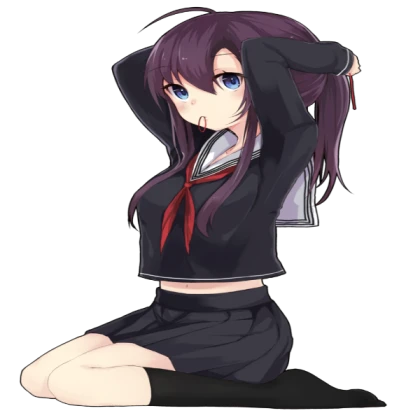 cute anime girl school