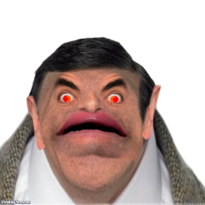 Weird mr.bean with red eyes