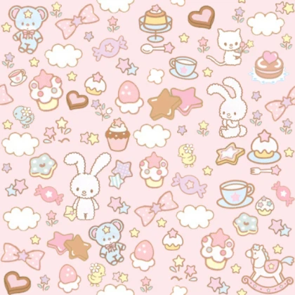 Seamless pastel cafe wallpaper