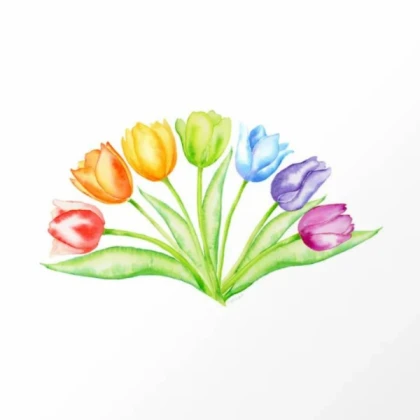 [SUMMER] rainbow tulips