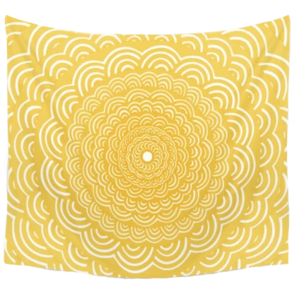 yellow mandala tapestry