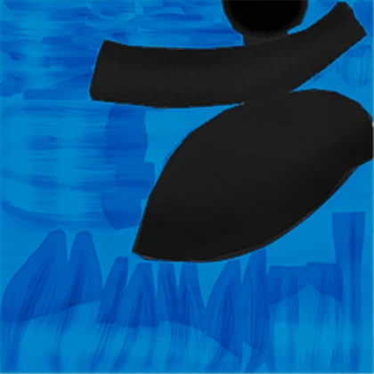 Black Beanie with Blue Hair