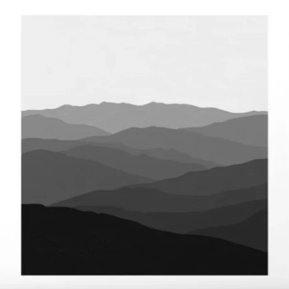 [Black and White] watercolor mountains