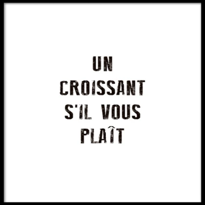 [MINIMALIST] un croissant