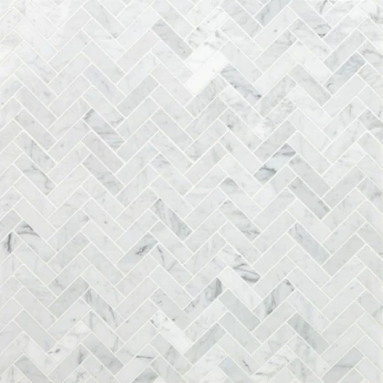 [WALLPAPER] white carrara herringbone