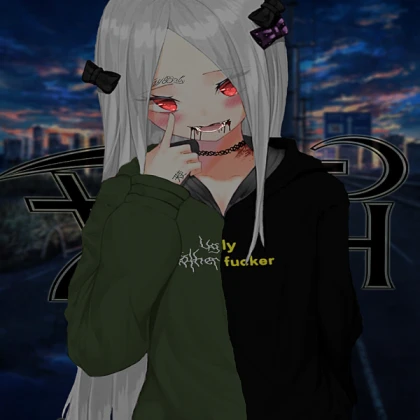 aesthetic anime girl-white devil ♥
