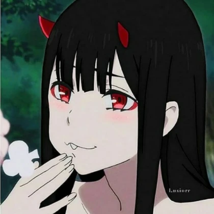 aesthetic anime girl- cute but evil ♥