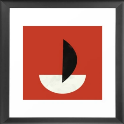 black framed and red abstract