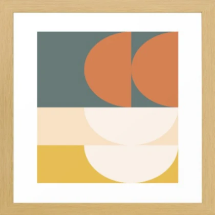 brown framed pastel colors