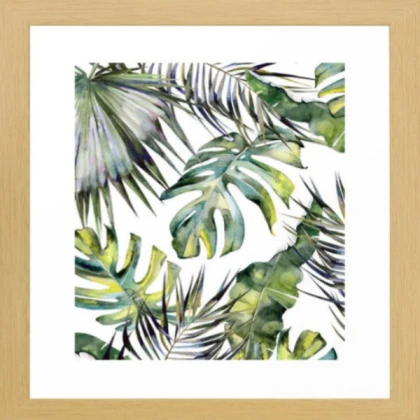 brown framed tropical patterns