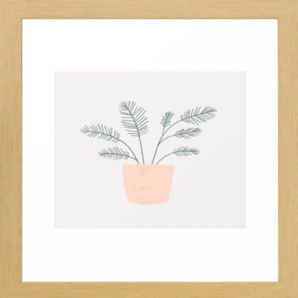 brown framed cute little plant