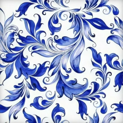 [WALLPAPER] Blue Floral Pattern