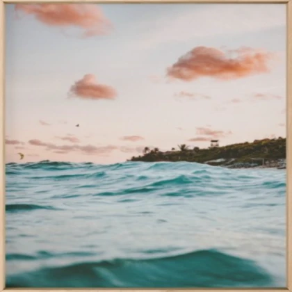 cute sunset at the ocean