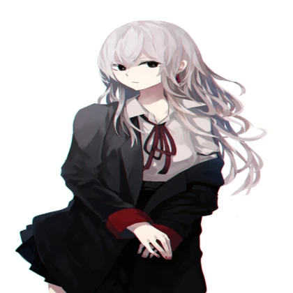 White Haired Anime Girl