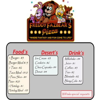 Fnaf Menu