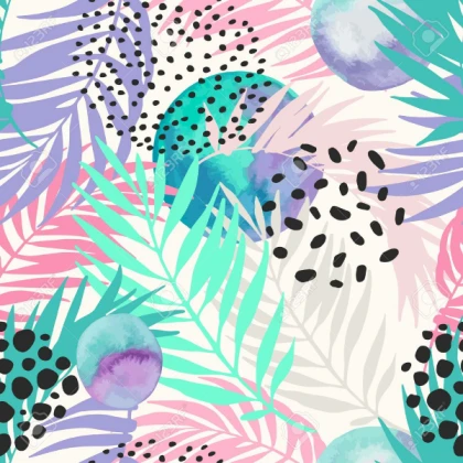 Multicolored Tropical Pattern