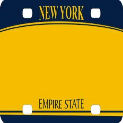 New York License Plate