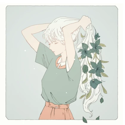 pastel plant girl