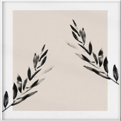 [BEIGE MINIMALIST] Modern Leaf Art