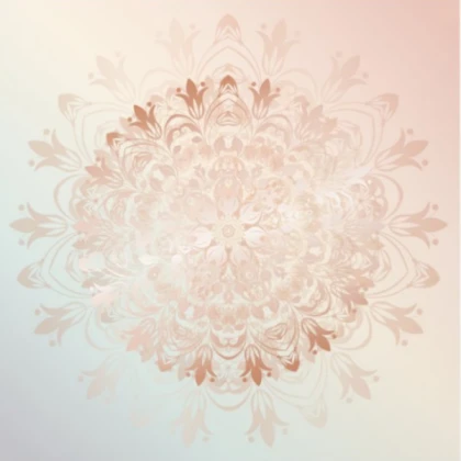 Blush mandala with water color background