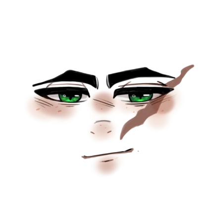 Male Face - Green Eyes w/ Scar