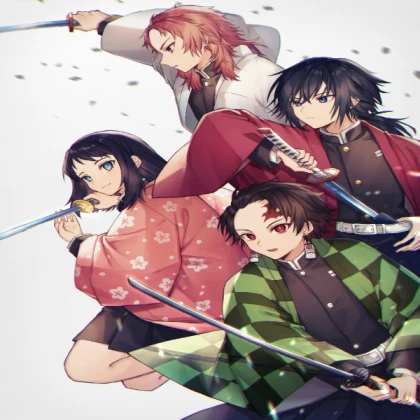 Demon Slayer - Sabito, Makomo, Tanjiro, & Giyuu