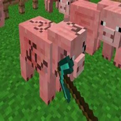 cursed minecraft pig