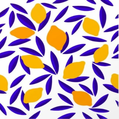 [BLUE] [YELLOW] Lemon Summery Pattern