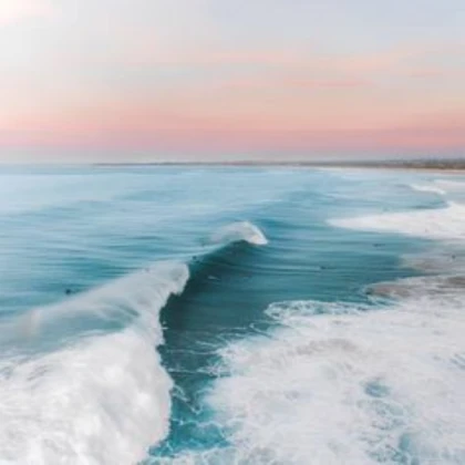 ocean wave pink and blue