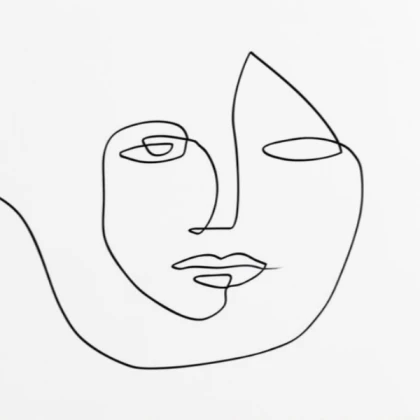[LINE ART] Abstract Face On Line