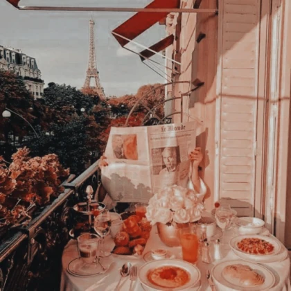 aesthetic paris breakfast