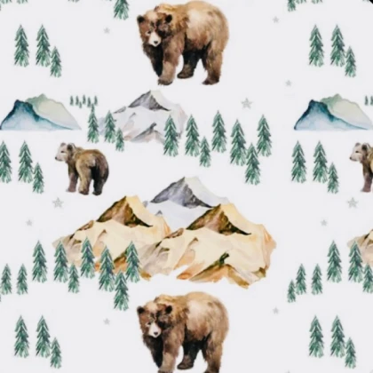 bears,trees,and mountains background