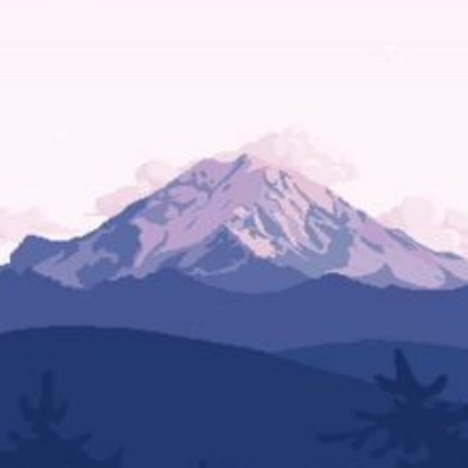 [AESTHETIC] blue and purple mountain
