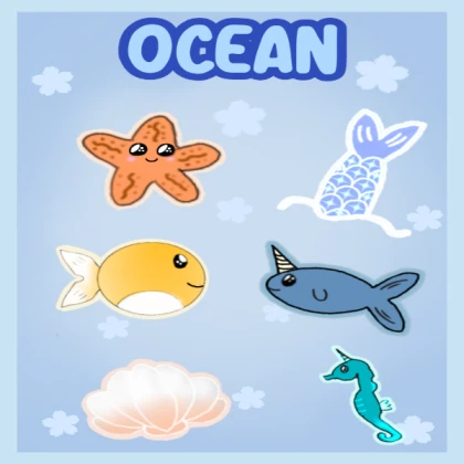 Ocean sticker pack!
