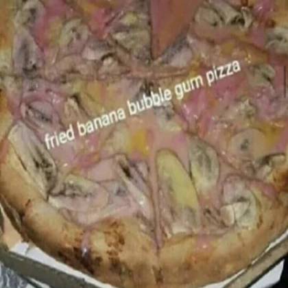 Fried Banana Bubble Gum Pizza