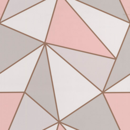 Pink geometric wallpaper