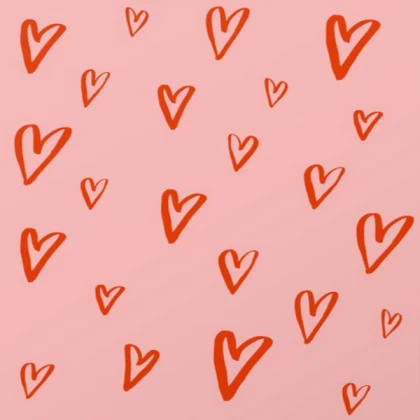 heart doodle pattern