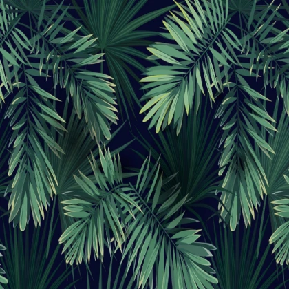 Green-Tropical-Plant-Wallpaper-Mural-Plain