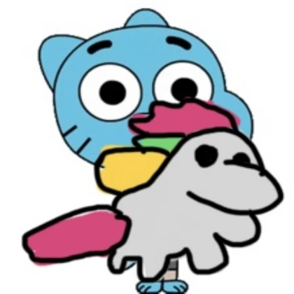 Gumball holding adopt me unicorn
