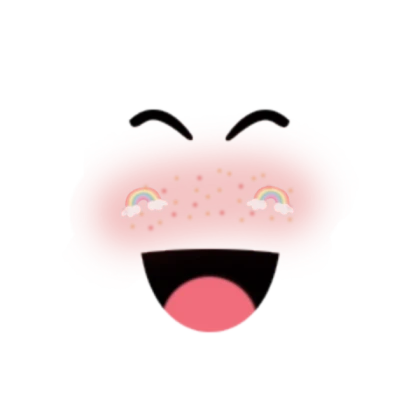Rainbow blush super happy face