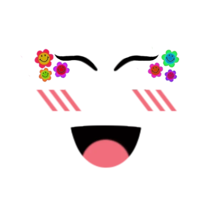 indie flowers super happy face