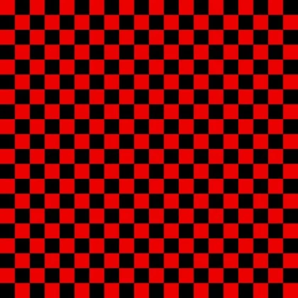 Checkered black and red