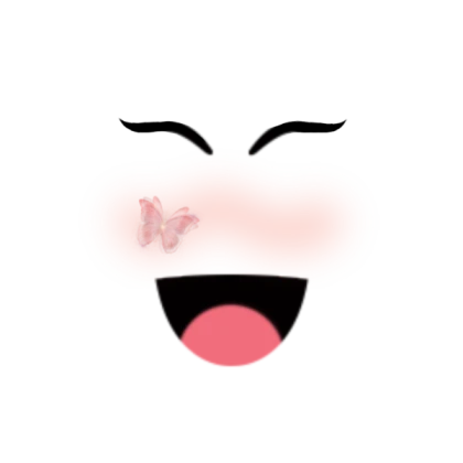 butterfly blush super hapy face