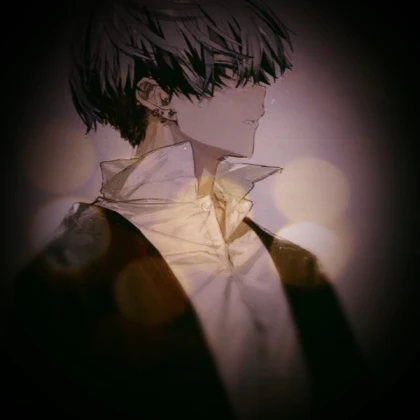 Black and white hair anime