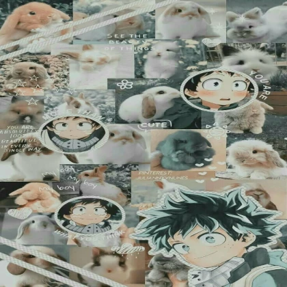 Izuku Midoriya Green Aesthetic Collage
