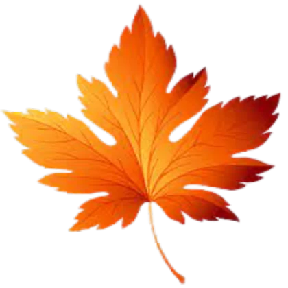Autumn Leaf Clear BG Decal