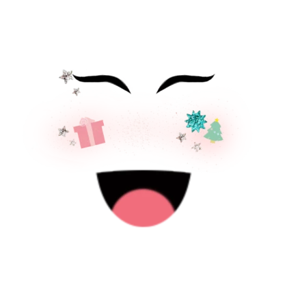 christmas pastel super happy face