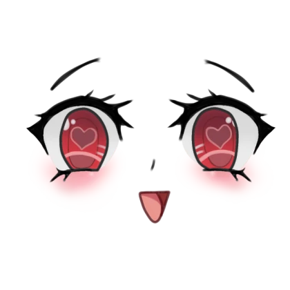 Cute Maroon Anime Face